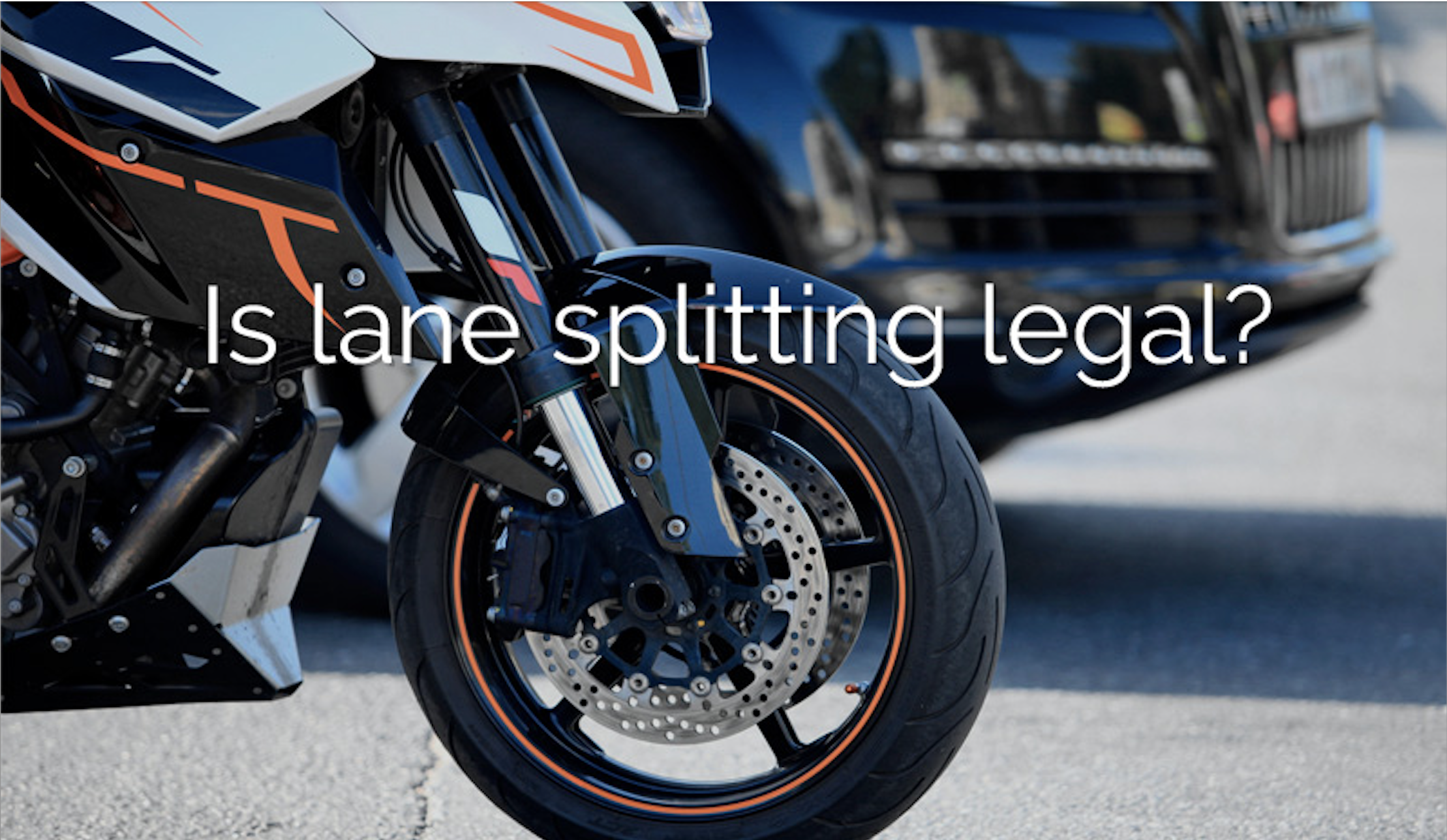 Is Lane Splitting Legal?