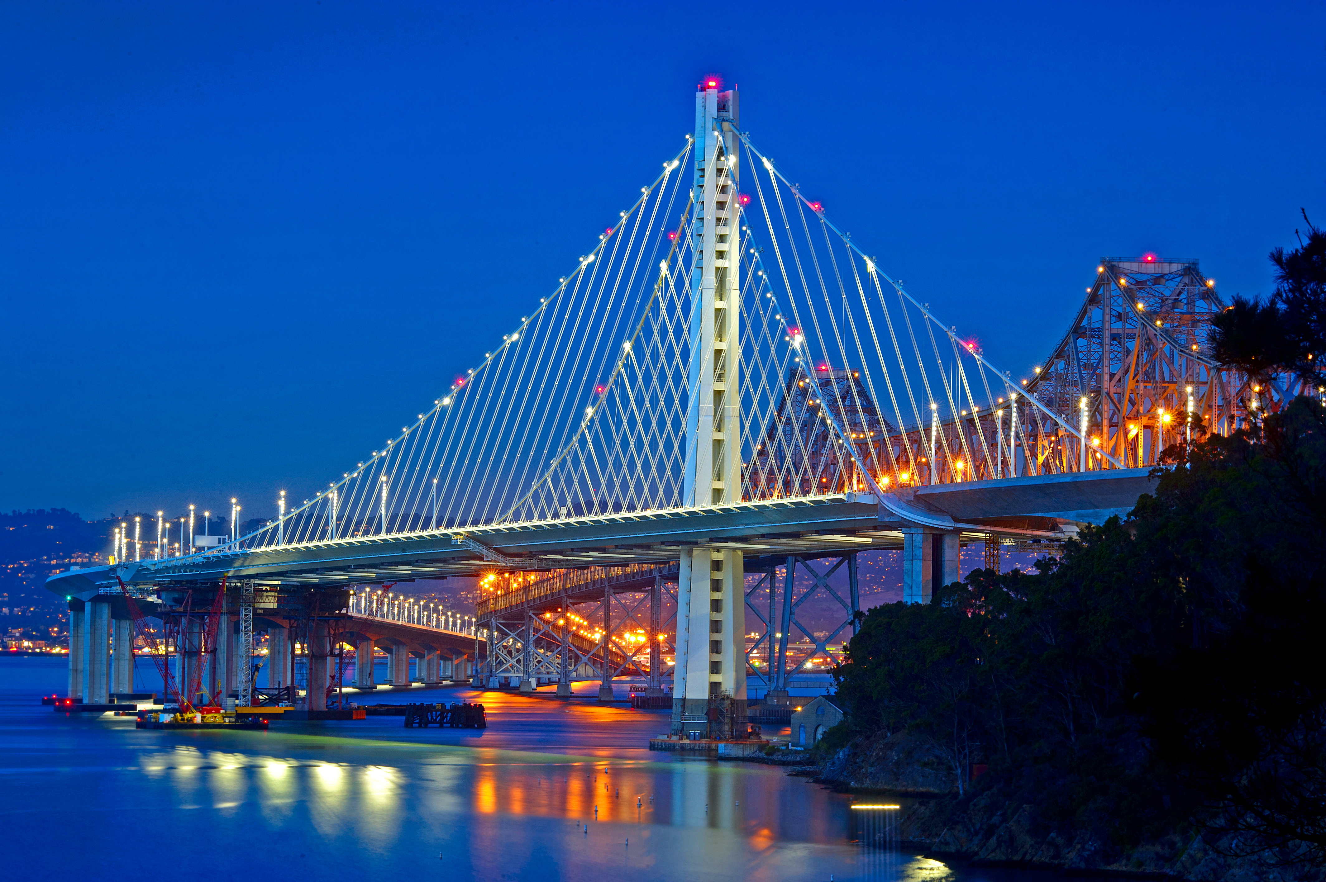 Сколько мостов в америке. Мост Bay Bridge Сан-Франциско. Сан-Франциско-Окленд Бэй бридж. Мост Окленд Бэй бридж. Мост между Сан-Франциско и Оклендом.