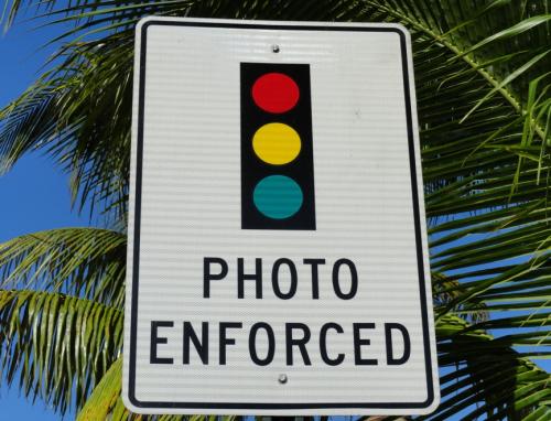 photo enforced sign but no cameras