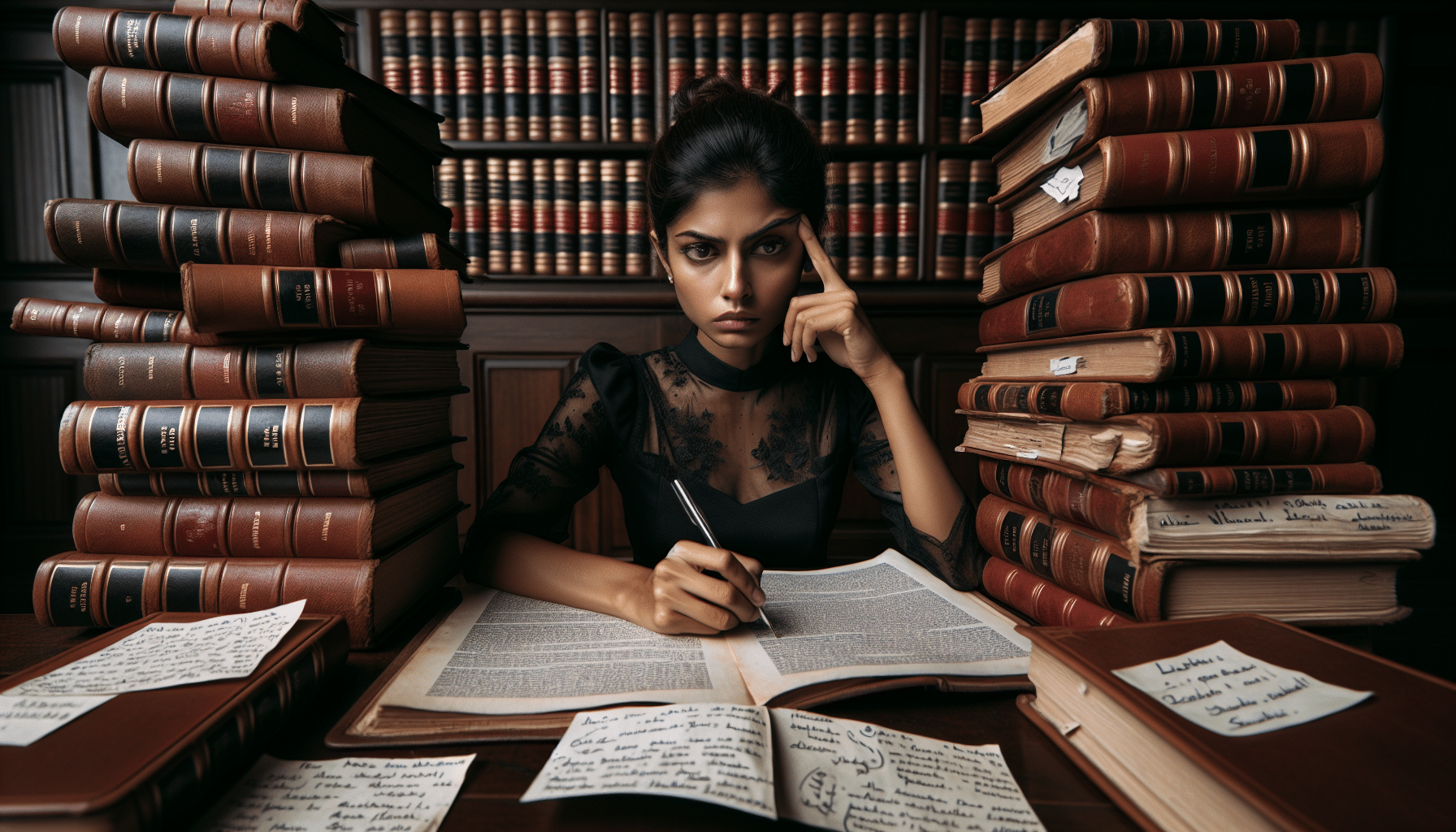 Illustration of a person studying the legal nuances