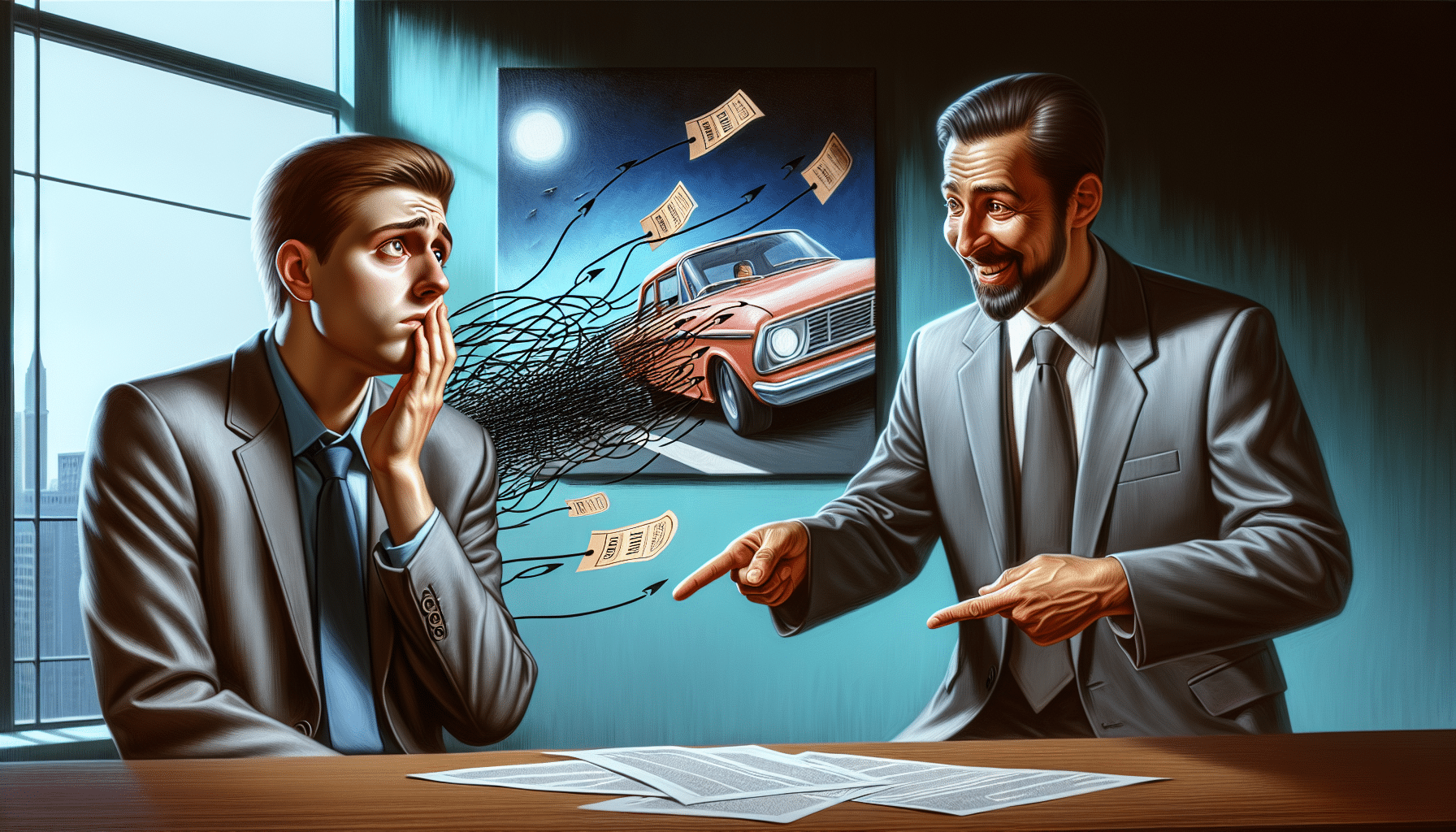Traffic ticket attorney consultation illustration
