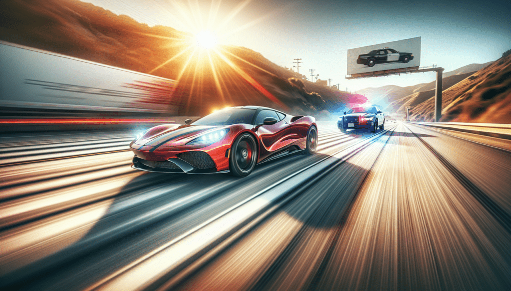 Illustration of a car on a highway