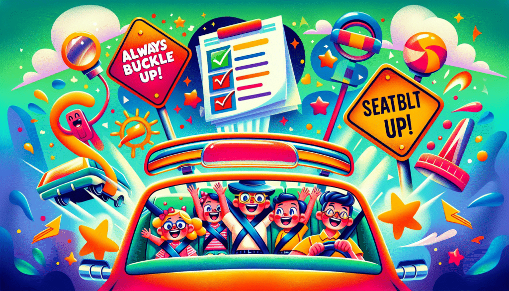 An illustration emphasizing preventative measures to avoid seatbelt tickets.